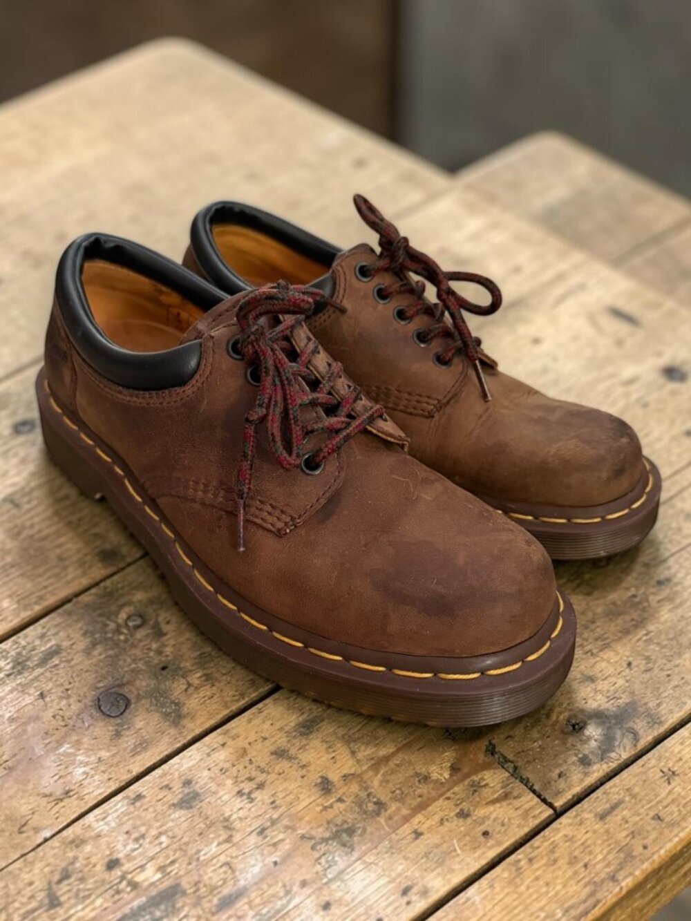 Dr. Martens 8053 Crazy Horse Brown Leather 5-Eye Oxford Shoes Men's US 9